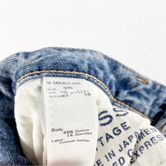 Moussy Vintage Carter Friend High Rise Waist Slim Ripped Jeans in Blue Size 25 - Picture 10 of 10